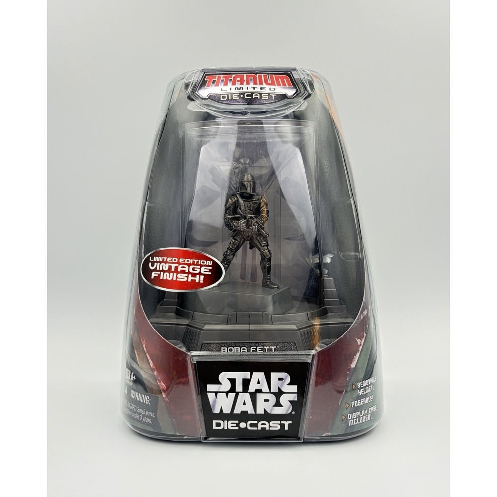 2005 Star Wars Titanium Series Die-Cast Boba Fett Limited Ed. Vintage Finish NIB